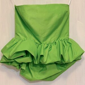 (S) NWT ZARA NEON GREEN STRAPLESS LIMITED EDITION TOP